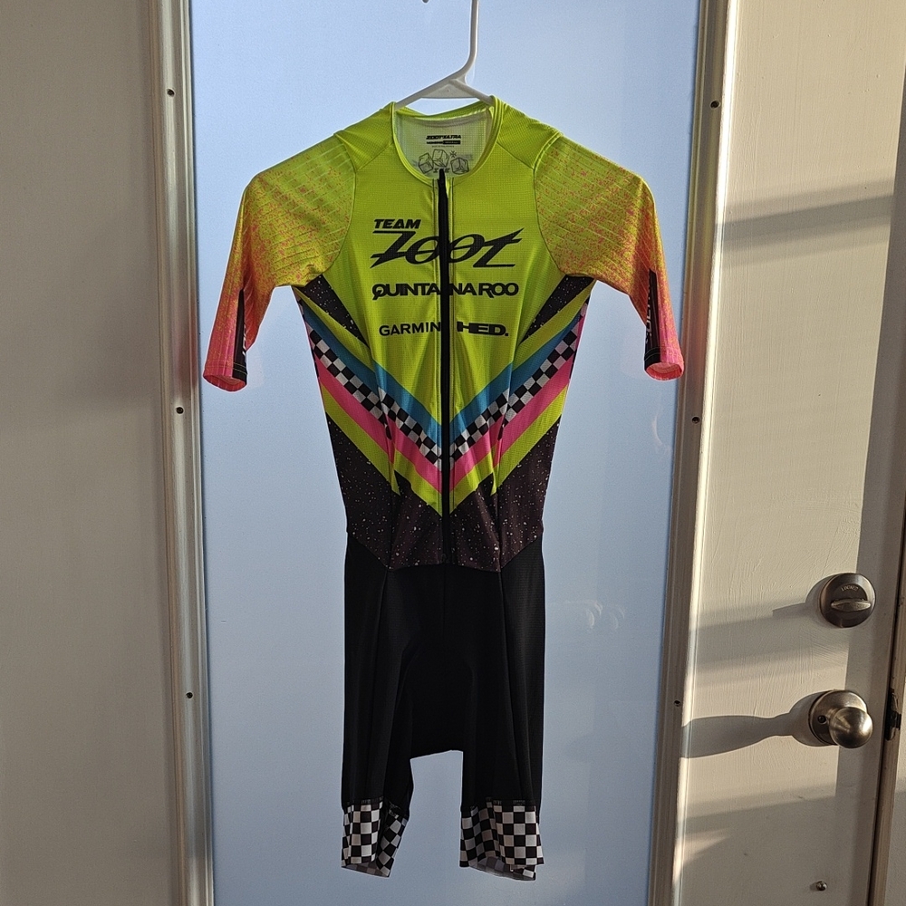 Zoot Multicolor Cycling Suit with Checkered Pattern